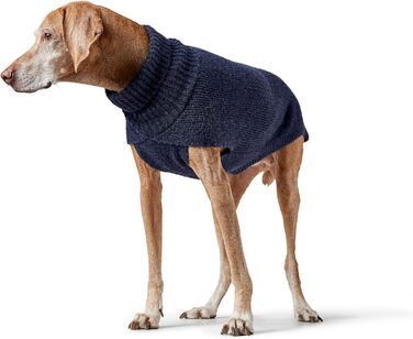 Hunter Hundepullover GENF, темно-синій, розмір 45: теплий, м'який, з перекидним коміром