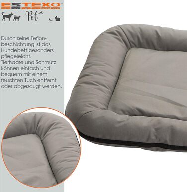 Крісло-ліжко для собак та котів ESTEXO, сіре, 80x105 см, з водонепроникним покриттям