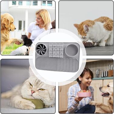 Повільний годівник для собак - килимок-головоломка, килимок для іграшок, сірий L