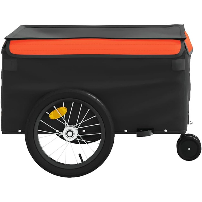 Дитячий причіп-транспортер для собак, чорно-помаранчевий, 45 кг, сталь. Легко монтується
