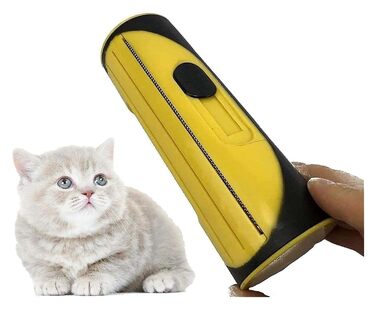 Щітка для котів та собак, видалення шерсті, гребінець для грумінгу, масаж та догляд (жовтий)