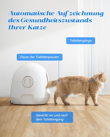 Автоматичний туалет для котів Catlink Baymax, самоочищення, контроль здоров'я, для котів 1,5-10 кг, для декількох котів