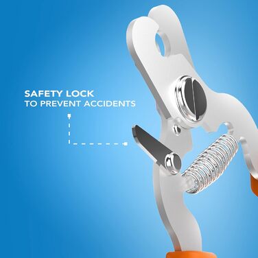 Набір для стрижки кігтів Wahl для котів та собак, професійний, з безпечним замиканням, неслизькі ручки, гострі леза, оранжевий