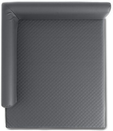 Крісло-ліжко для собак Mayaadi-Home Eck, сіре, 80x100x10 см, з штучної шкіри