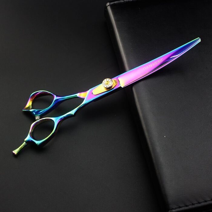 Набір професійних ножиць для грумінгу собак JIESENYU Pro: 4 шт. (7 дюймів, 2 вигнуті, для фінальної обробки)