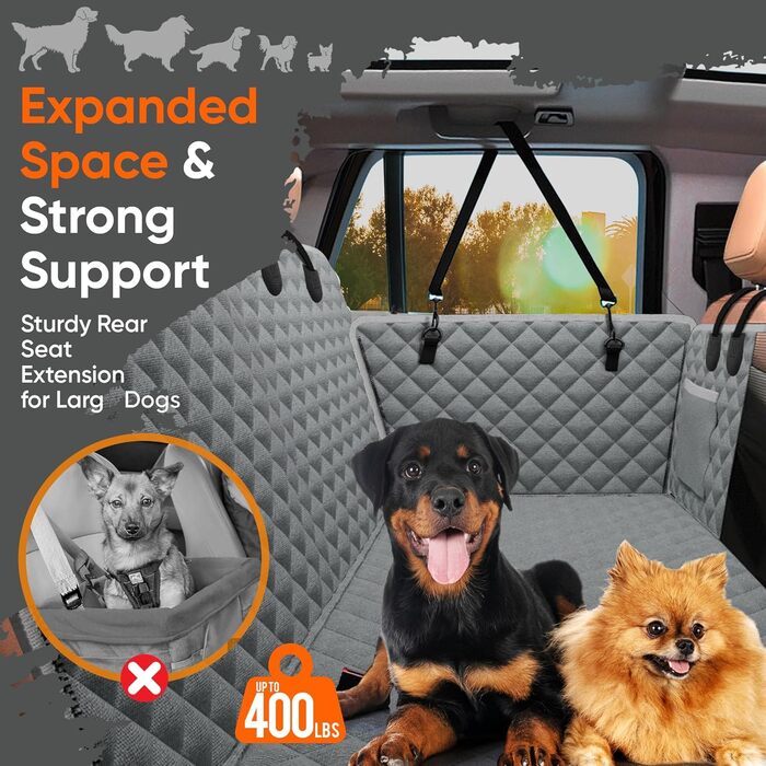 Подовжувач для заднього сидіння автомобіля для собак