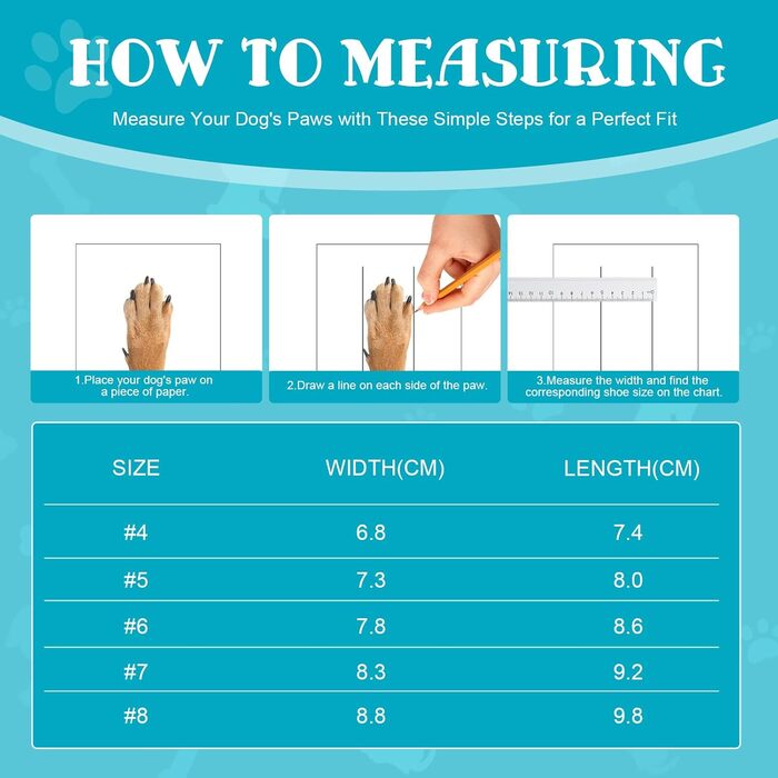 Взуття для собак, захист подушечок лап, Outdoor, 4 шт., з світловідбиваючим кріпленням, дихаючі собачі чоботи, регульований захист лап для маленьких та середніх собак (1, блакитний)