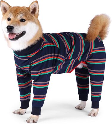 Піжама для собак після операції, комбінезон з довгим рукавом, синій (1 шт.)