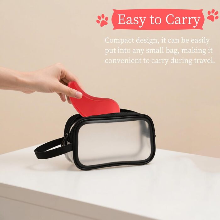 Щітка для собак у вигляді коми, підходить для Йоркширського тер'єра, Ши-тцу, Мальтезе, Мальтіпу, Померанського - м'які щетинки для легкого видалення шерсті, аксесуар для цуценят (Рожеве золото) (Рожевий)