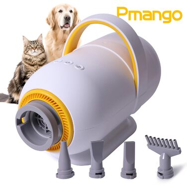 Фен для собак Kanonen-Stil білий 2400W, професійний собачий фен-сушарка з регулюванням швидкості та температури повітря, 1-9 рівнів, 35-60°C, #LYCSJDPWH-DE