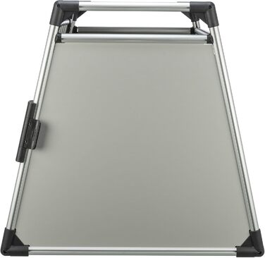 TRIXIE алюмінієва транспортна коробка для собак XL, 94×87×88 см, тиха, з косими стінками, замком і нековзким килимком, срібляста