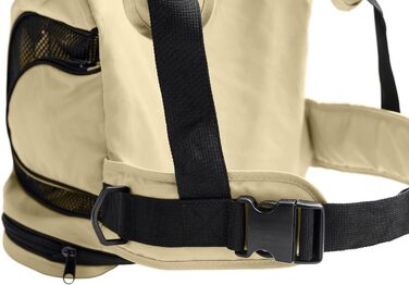 Сумка-рюкзак для собак Hunter Kangaroo, переноска для цуценят, бананка, бежева, 30 x 20 x 30 см