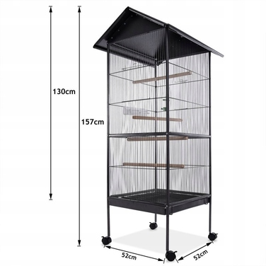 Клітка Wideshop 52 x 52 x 157 см, чорна
