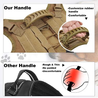 Тактична регульована камуфляжна шлея для собак MOLLE з гумовою ручкою, військова тренувальна жилетка для вуличних прогулянок, XS