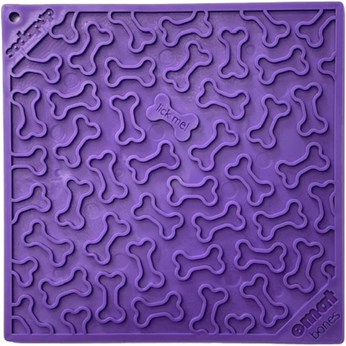 Килимок-годівниця SodaPup Bones eMat – для стимуляції розуму та контролю порцій, великий, фіолетовий