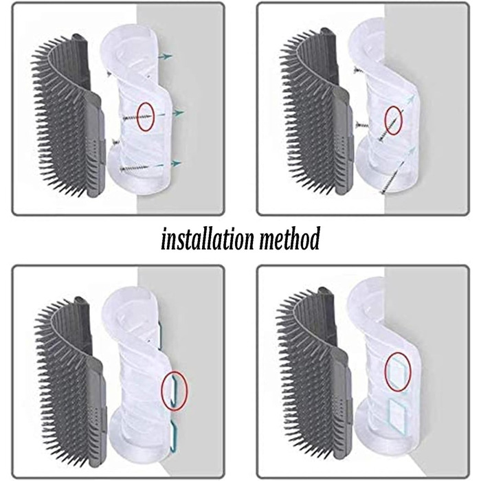 Щітка для котів 3-в-1: масажер, гребінець для короткої та довгої шерсті, щітка для догляду за обличчям, масажний кулястий інструмент для котів