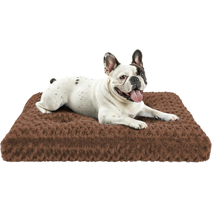 Килимок для собак Homaxy великих порід, ортопедичний, м'який, миючий, з антиковзним покриттям, 74x54x7 см, коричневий