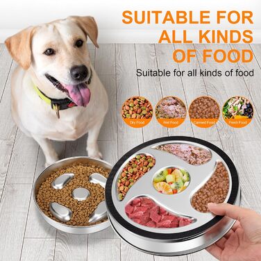 Антиблінковий набір для собак ACEONE з нержавіючої сталі 304, з силіконовим килимком, повільний годівниця для собак, великий антиблінковий набір для собак з підкладкою