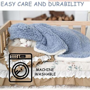 Теплий плед-халат для собак та котів, м'який плед-халат для домашніх тварин, теплий зимовий халат для собак, різні розміри (M, Синій)