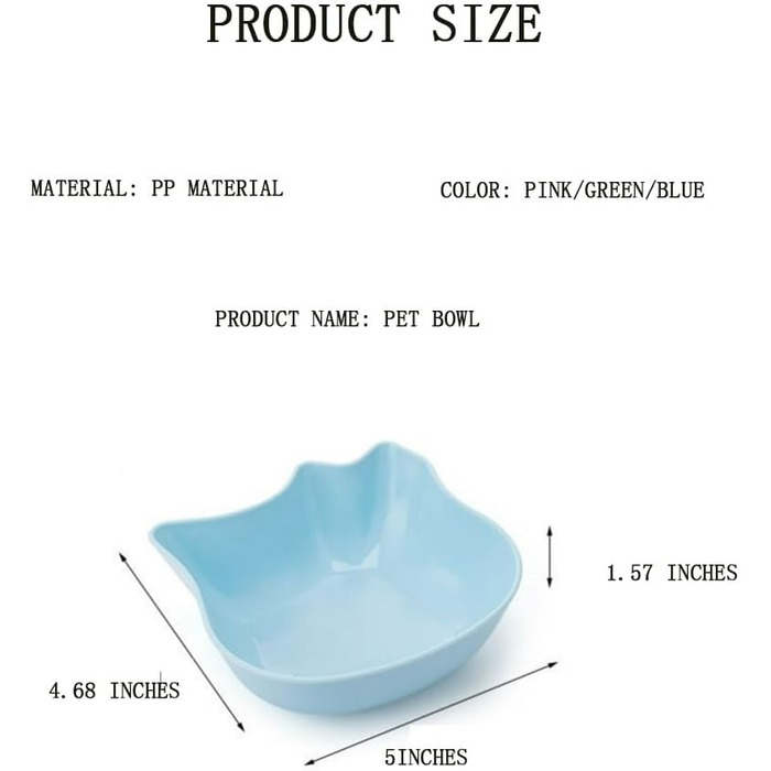 Набір мисок для котів з антиковзним покриттям, 5 шт. - миски для корму та води для кошенят, дорослих котів та цуценят