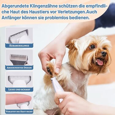 Триммер для стрижки котів та собак PawTrim Pro з LED-підсвічуванням, тихий, перезаряджуваний, вологостійкий