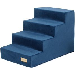 Сходинка для собак Velinda з 4 сходинками, також підходить для котів. Допомагає домашнім тваринам легко підніматися. Матеріал: піна. Колір: темно-синій