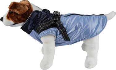 Водонепроникна куртка для собак, тепла куртка для собак з кільцем для повідка - синій/темно-синій, XL