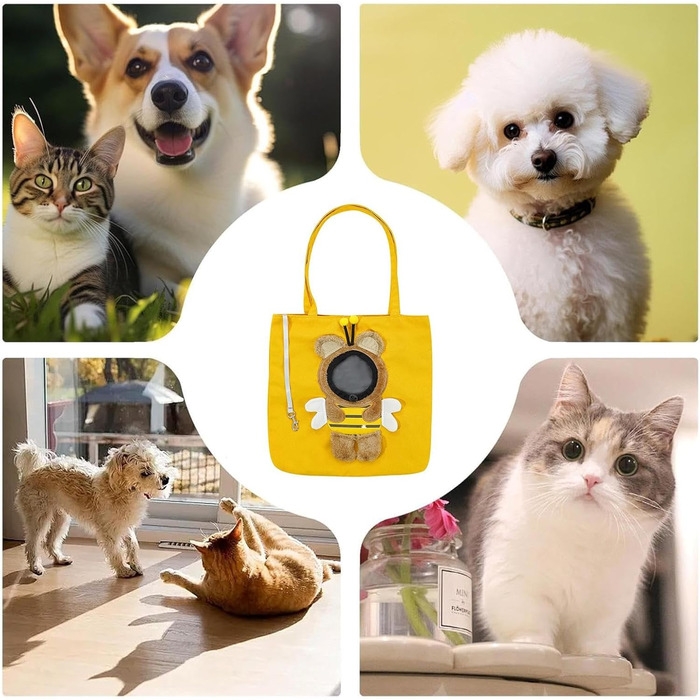 Сумка-переноска для собак Godpqiui у вигляді сумочки, мультяшна переноска для домашніх тварин - легка переноска для цуценят для прогулянок та подорожей | Для подорожей, походів, на відкритому повітрі, літака, кемпінгу, в приміщенні, взимку