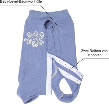 Корсет для собак після операції/кастрації, дихаючий, анти-витікання, м'який, синій, XL/X-Large