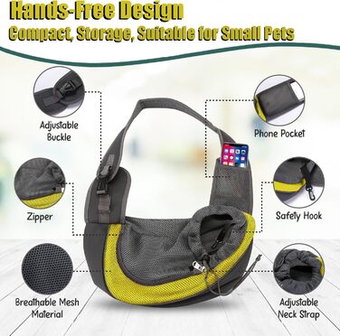 Сумка-переноска для собак та котів, оранжевого кольору, з регульованим плечовим ременем, для прогулянок та активного відпочинку