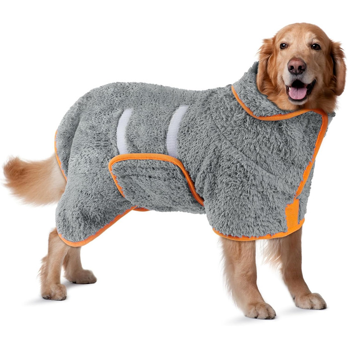 Рушник для собак Bienbee, швидковисихаючий, супер вбираючий, після купання, теплий рушник, аксесуари для купання собак, сірий, розмір XL X-Large