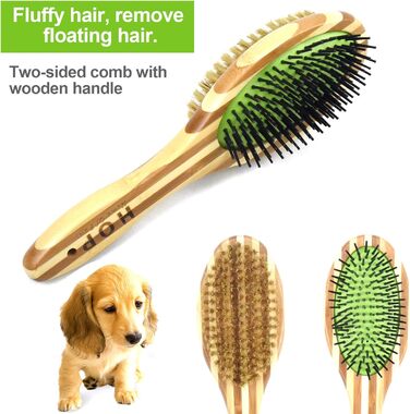 Двостороння щітка для собак та котів: для грумінгу, масажу та видалення шерсті