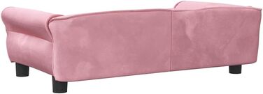 Крісло-ліжко для собак, м'яке ліжко для тварин, лежанка для собак та котів, рожеве, 95 x 55 x 30 см