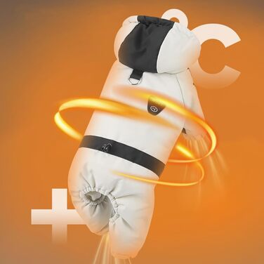 Зимовий теплий одяг для собак: бавовняна куртка з кільцем D, матеріал графен, водонепроникний. Ідеально для зимових прогулянок, подорожей та ігор зі снігом (S, Рожевий) S Рожевий