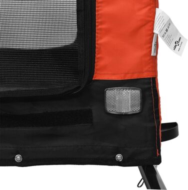 Festnight Причіп для велосипеда, переноска для собак, оранжевий. Вантажний причіп для велосипеда, переноска для собак, вантажопідйомність 30 кг, 124 x 53 x 53 см