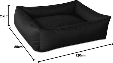 Ліжко для собак BedDog MAX XXL, знімний і праний чохол, чорне, для великих порід