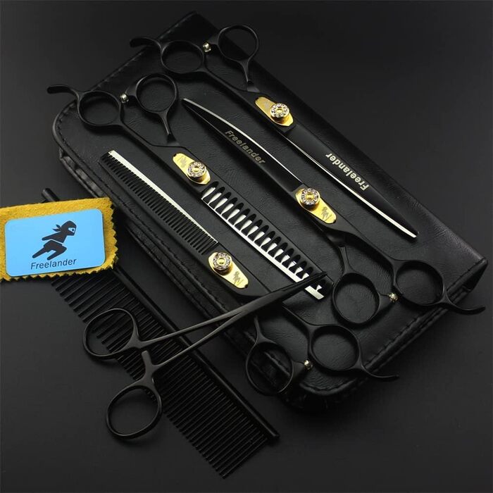 Професійні ножиці для грумінгу собак, 6Cr з нержавіючої сталі, ергономічні інструменти для догляду за тваринами, безпечне стриження шерсті, набір для грумінгу домашніх тварин