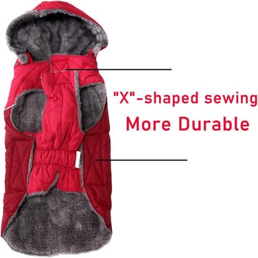 Світшот для собак з капюшоном з флісу, середнього розміру, дуже теплий, розмір L, Зелений (XX-Large (Упаковка з 1), Червоний)