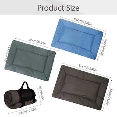 Водонепроникна підстилка для собак, ортопедичний килимок для собак, для дому та на вулицю, великі та середні породи (блакитний)