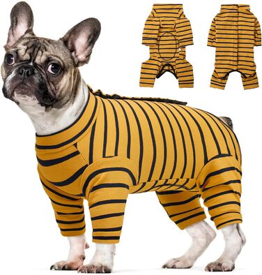 Піжама для собак після операції Kuoser, захисний боді для собак після кастрації, XL, жовтий