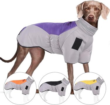 Водонепроникний теплий зимовий одяг для собак - куртка-жилет для собак, теплий одяг для тварин, для катання на лижах (Сірий-Помаранчевий, 3XL)