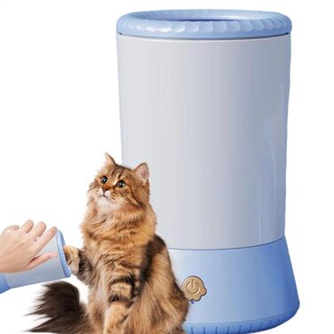 Електричний очищувач лап для собак та котів, портативний, блакитний. Для здорових лап та догляду за кігтями. Підходить для собак різних розмірів