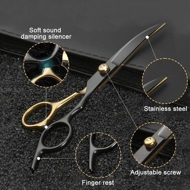 Набір ножиць для грумінгу собак, 7-в-1: ножиці з нержавіючої сталі з безпечними закругленими кінцями, ножиці для стрижки шерсті собак, ножиці для грумінгу котів та собак