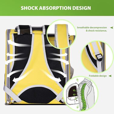 Рюкзак для собак та котів PETCUTE, дихаючий, прозорий, з матрацом, для подорожей, дозволений авіакомпаніями