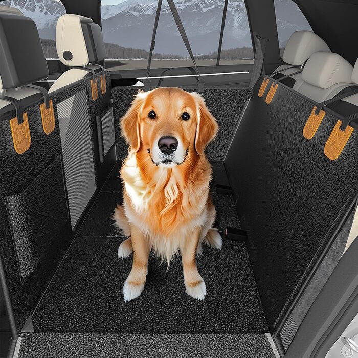 Водонепроникна автодека Dogat для собак з боковим захистом та оглядовим вікном, з кріпленням на ремінь безпеки, легко миється