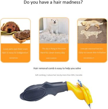 Гребінець для видалення котушок шерсті для собак та котів - ергономічний дизайн