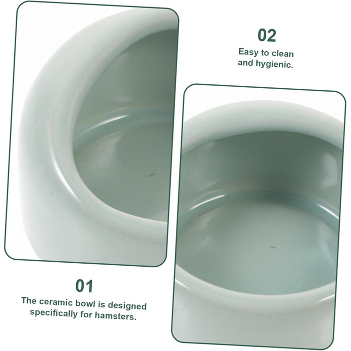 Набір мисок для хом'яків та дрібних тварин Ipetboom (2 шт.) - білий, миска для води та корму, аксесуари для домашніх тварин