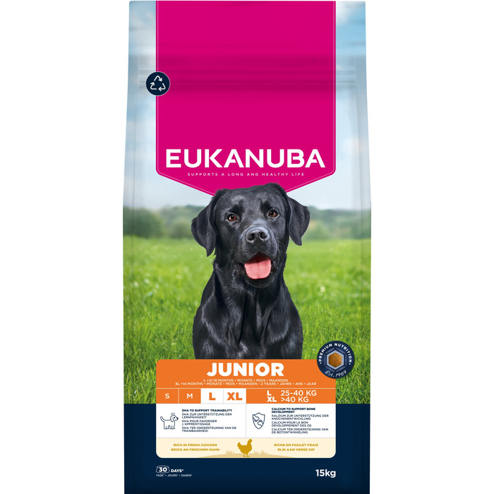 Сухий корм для цуценят великих порід Eukanuba Life Care з куркою, 15 кг
