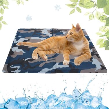 Килимок охолоджуючий для собак з нетоксичним гелем, самоохолоджуючий, стійкий до подряпин, миючий, для домашніх тварин, довговічний, ідеальний для літа (30x40 см, камуфляж)