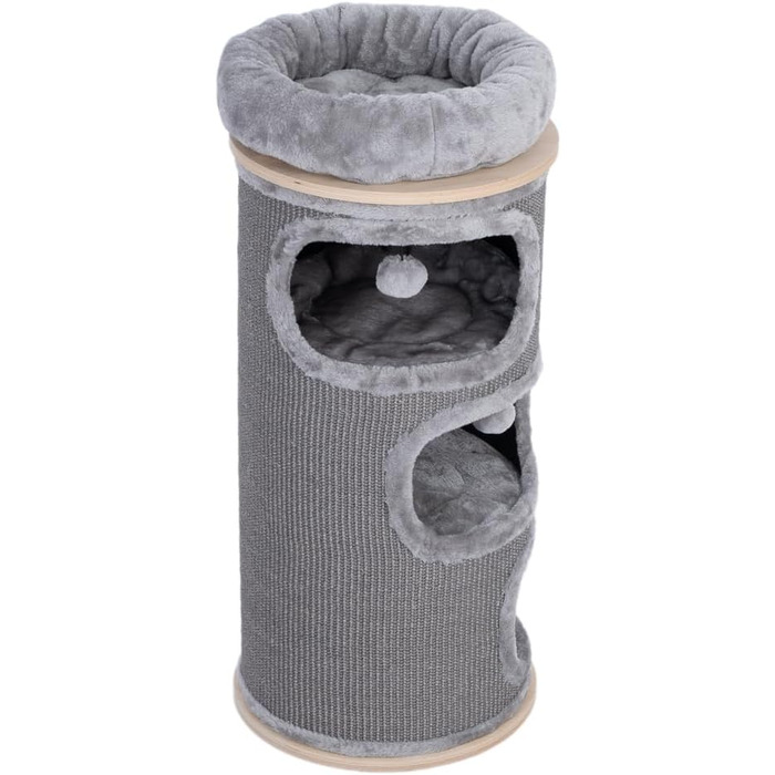 Дряпка для котів Natural Paradise Primrose | Стабільна дряпка з міцного сизалю | Сірий колір (XXL, 110 см)